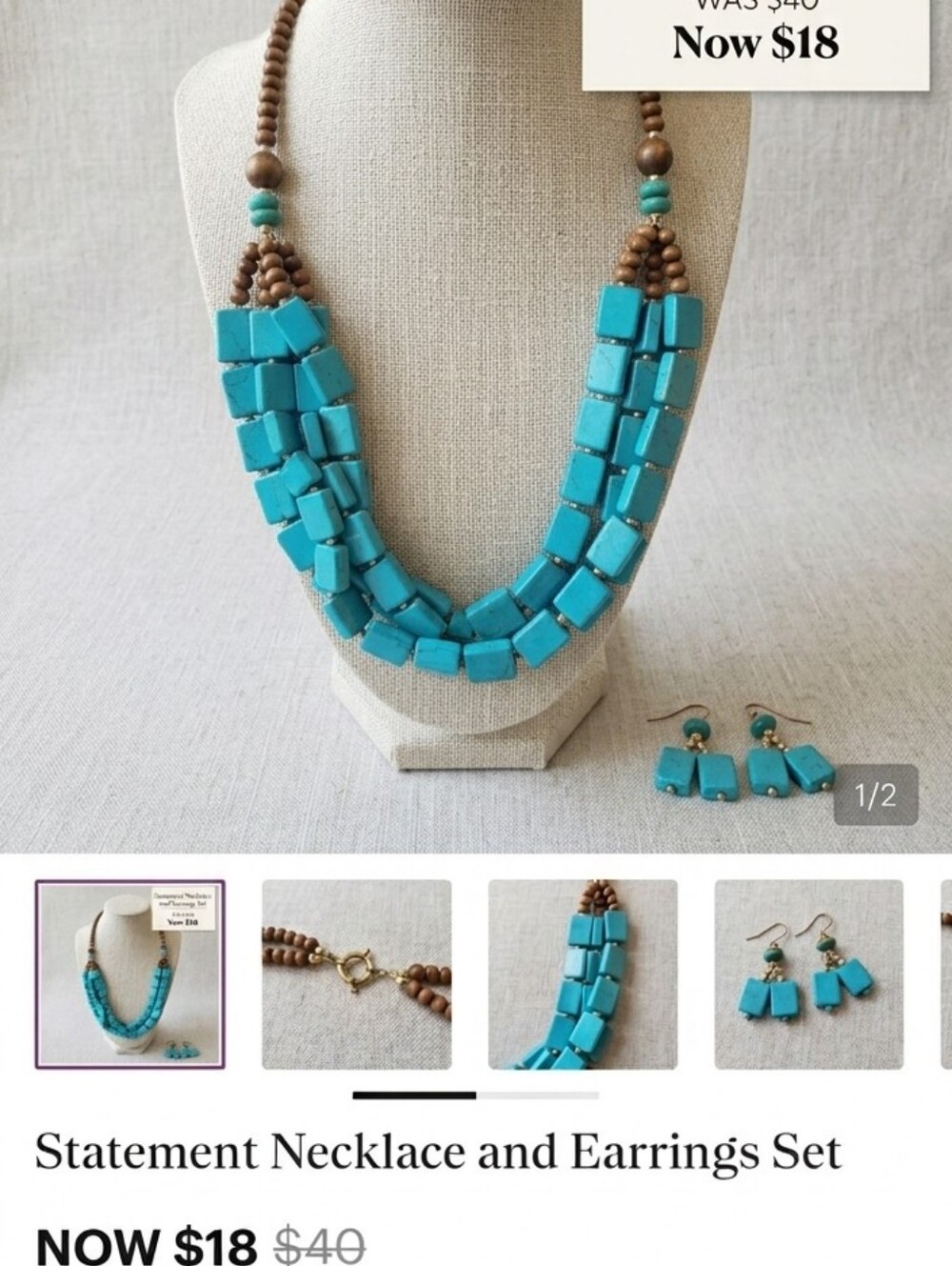 Statement Necklace and Earrings Set